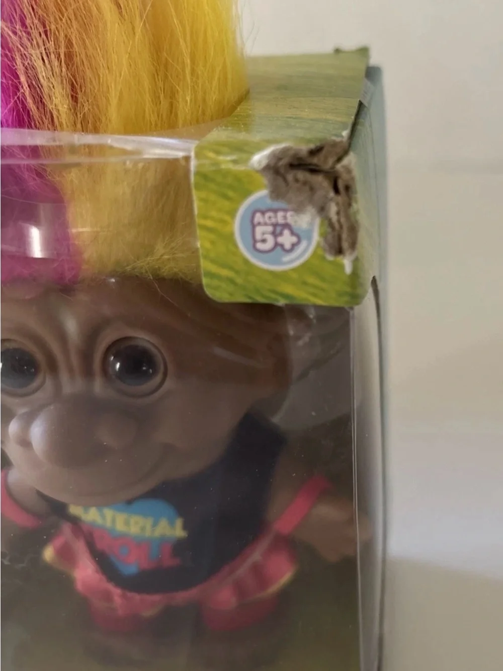 Trolls Material Troll Doll with Pink and Yellow Hair